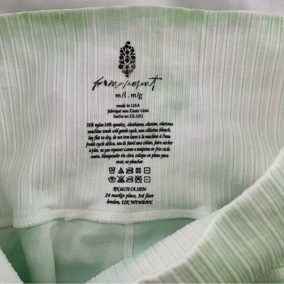 Free People Movement Good Karma Green Tie Dye Seamless 7/8 Leggings, Size M/L - Picture 9 of 9